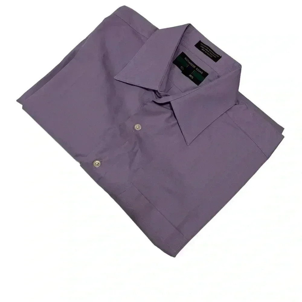Alexander Julian, Men's Dress Shirt , purple lavender Long sleeve, Size M. - Picture 3 of 9